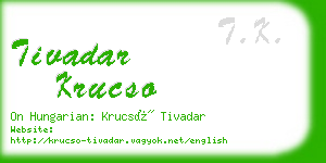 tivadar krucso business card